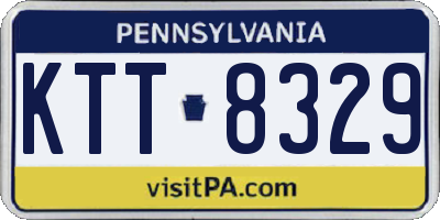 PA license plate KTT8329