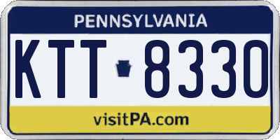 PA license plate KTT8330