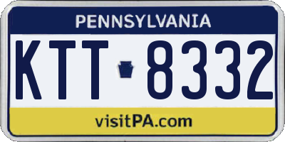 PA license plate KTT8332