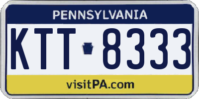 PA license plate KTT8333