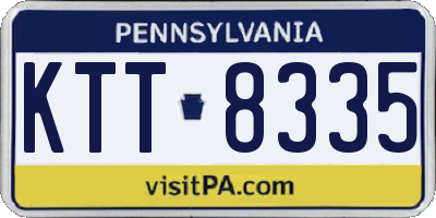 PA license plate KTT8335