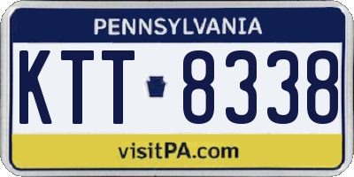 PA license plate KTT8338