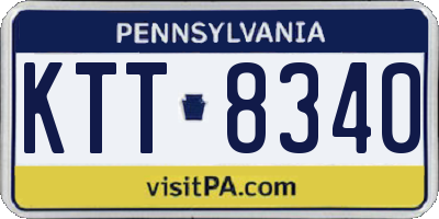 PA license plate KTT8340