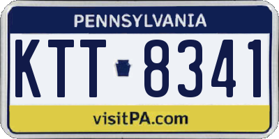 PA license plate KTT8341