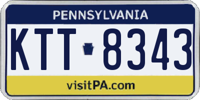 PA license plate KTT8343