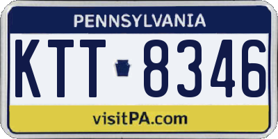 PA license plate KTT8346