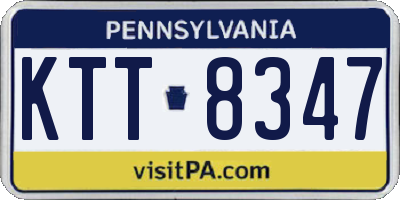 PA license plate KTT8347