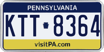 PA license plate KTT8364