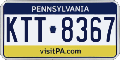 PA license plate KTT8367
