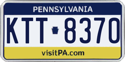 PA license plate KTT8370