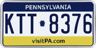 PA license plate KTT8376