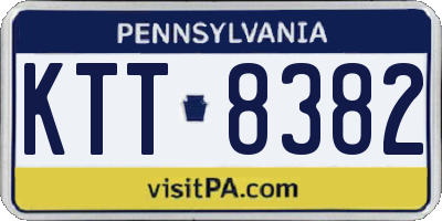 PA license plate KTT8382