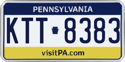 PA license plate KTT8383