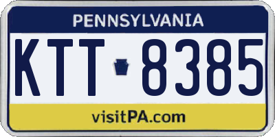 PA license plate KTT8385