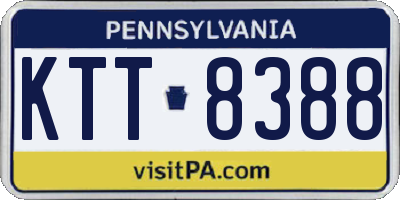 PA license plate KTT8388