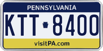 PA license plate KTT8400