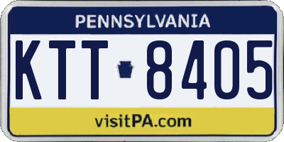 PA license plate KTT8405