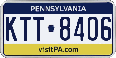 PA license plate KTT8406
