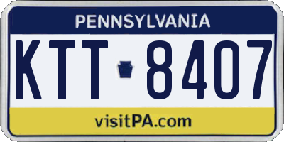 PA license plate KTT8407