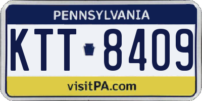 PA license plate KTT8409