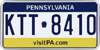 PA license plate KTT8410