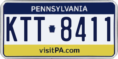 PA license plate KTT8411