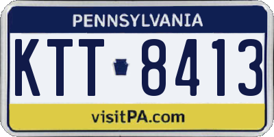 PA license plate KTT8413