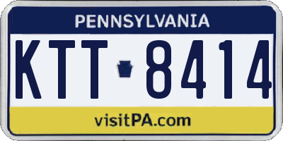 PA license plate KTT8414