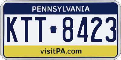 PA license plate KTT8423