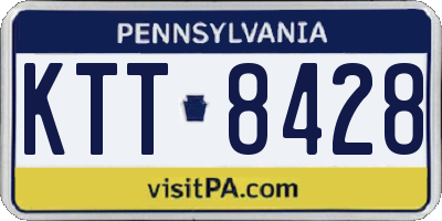 PA license plate KTT8428