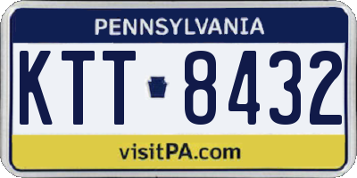 PA license plate KTT8432