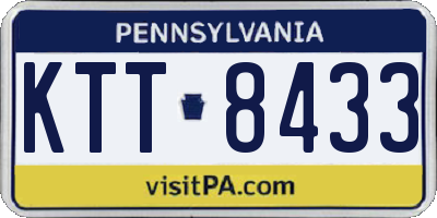 PA license plate KTT8433