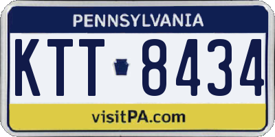 PA license plate KTT8434