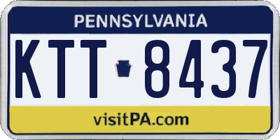 PA license plate KTT8437