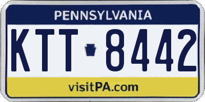 PA license plate KTT8442