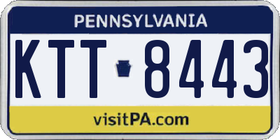 PA license plate KTT8443