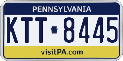 PA license plate KTT8445