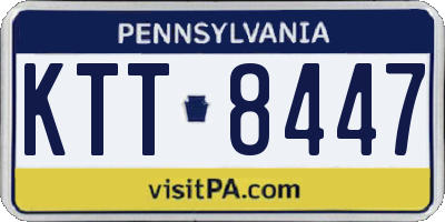 PA license plate KTT8447
