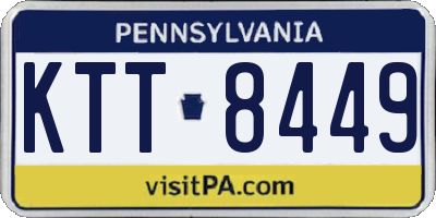 PA license plate KTT8449