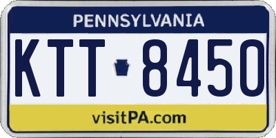 PA license plate KTT8450
