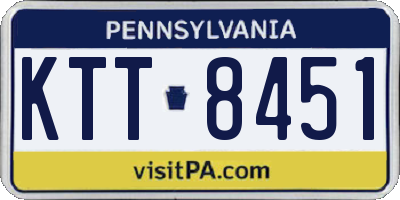 PA license plate KTT8451