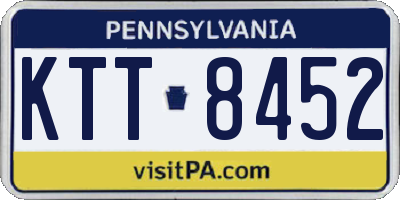 PA license plate KTT8452