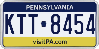 PA license plate KTT8454