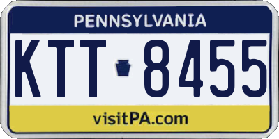 PA license plate KTT8455
