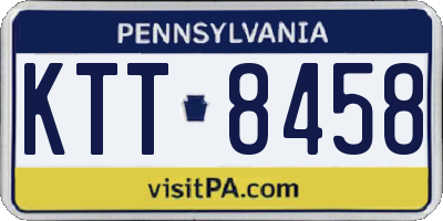 PA license plate KTT8458