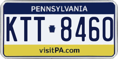 PA license plate KTT8460