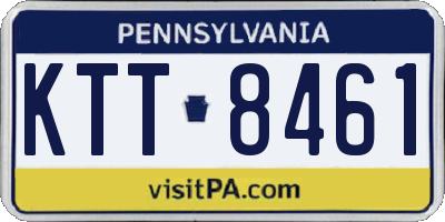 PA license plate KTT8461