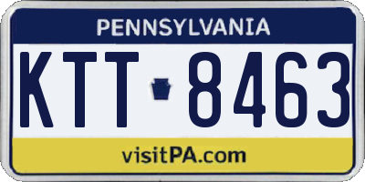 PA license plate KTT8463