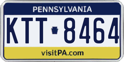 PA license plate KTT8464