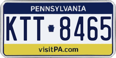 PA license plate KTT8465